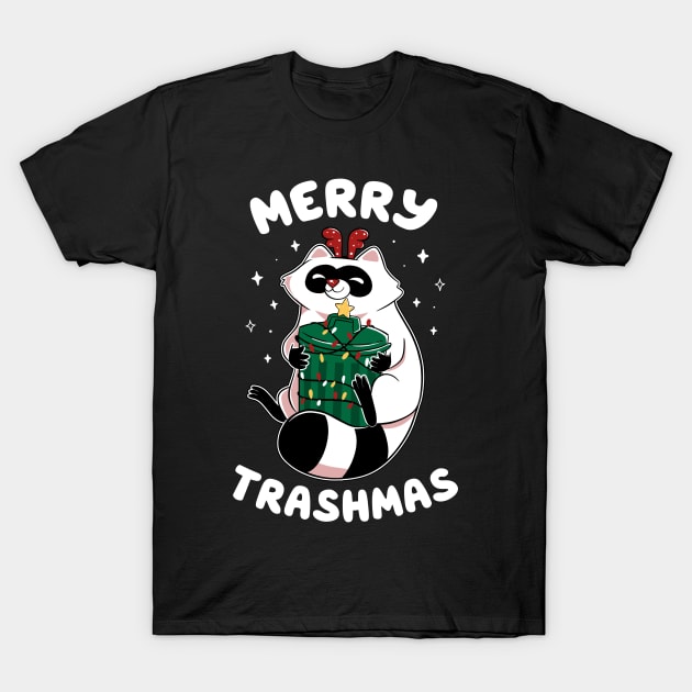 Merry Trashmas Xmas Raccoon by Tobe Fonseca T-Shirt by Tobe_Fonseca